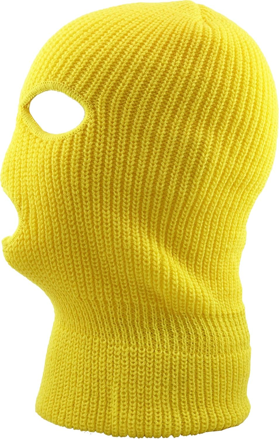 Mens Balaclava Collection Fleece Three Hole Mask Winter Knit Ski Hat Ribbed Beanie Winter