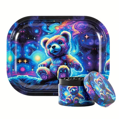 2" Cute Bear Herb Grinder Rolling Tray