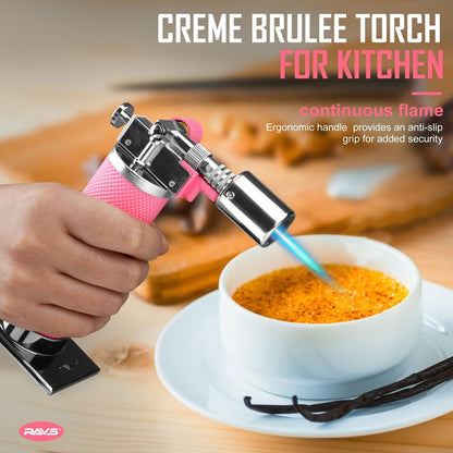 Refillable Butane Torch Lighter, Kitchen Torch, Creme Brulee Torch with Safet...