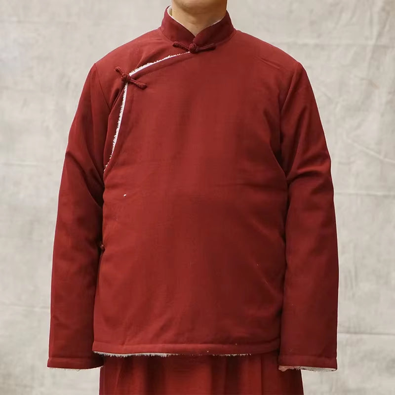 Auspicious Monk Lama Clothes, Winter Plush Warm, Buddhist Dongbo Monk Clothes, Tibetan Cotton Clothes