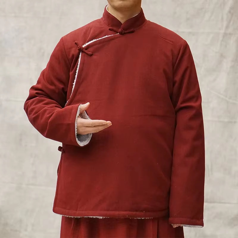 Auspicious Monk Lama Clothes, Winter Plush Warm, Buddhist Dongbo Monk Clothes, Tibetan Cotton Clothes