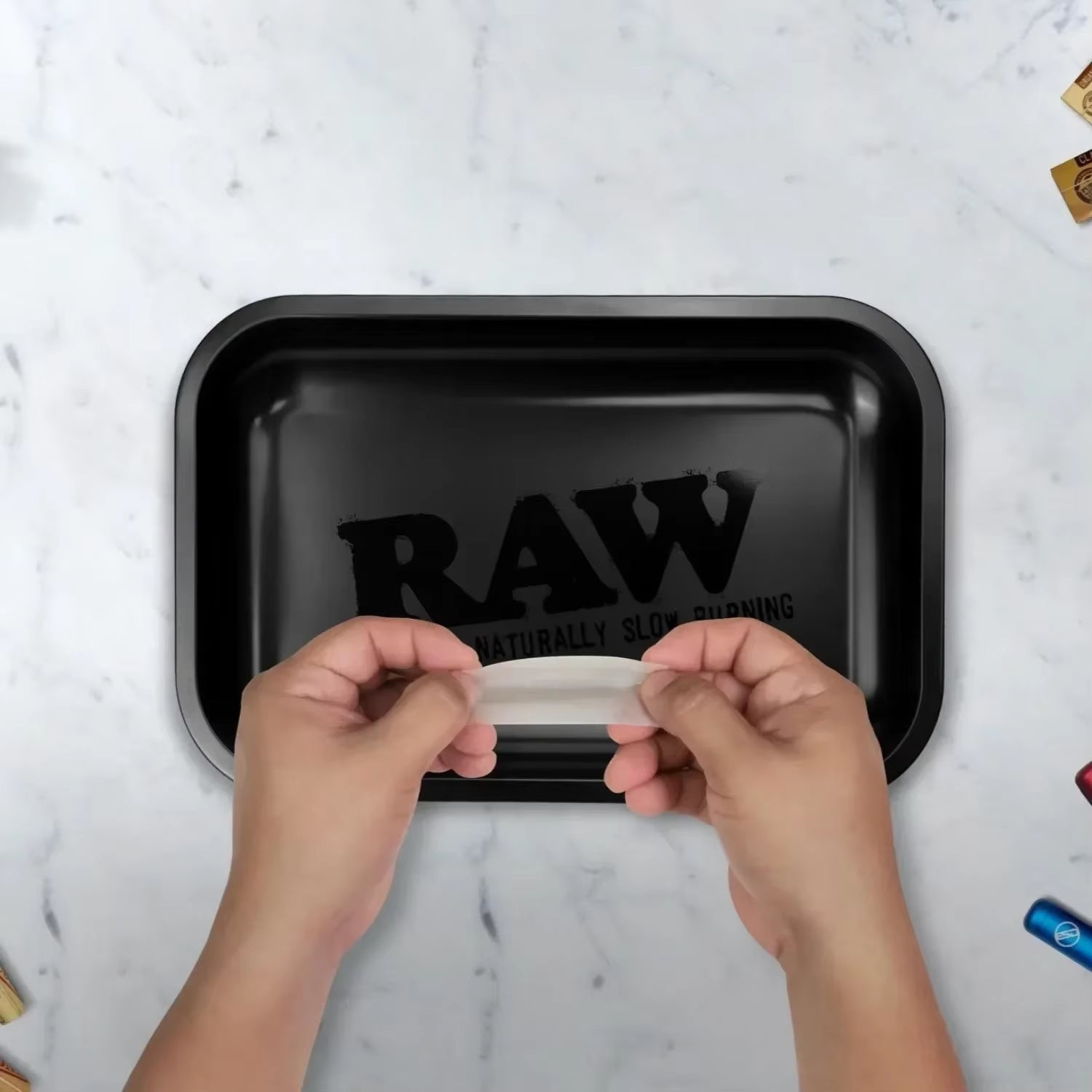 Matte Black Murder'D Cigarette Rolling Tray |