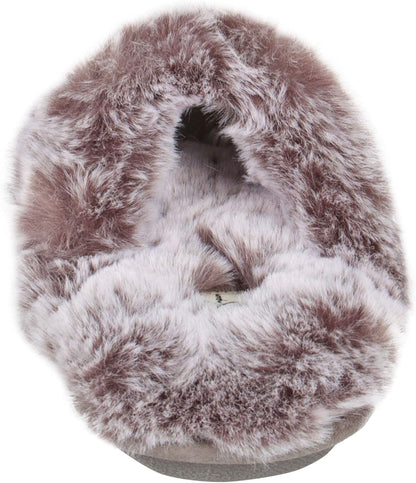 Women'S Comfy Faux Fur House Slipper Slip-On Scuff Memory Foam Soft Plush Lining