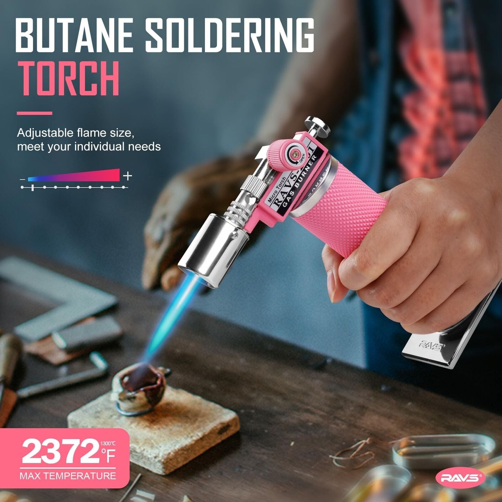 Refillable Butane Torch Lighter, Kitchen Torch, Creme Brulee Torch with Safet...