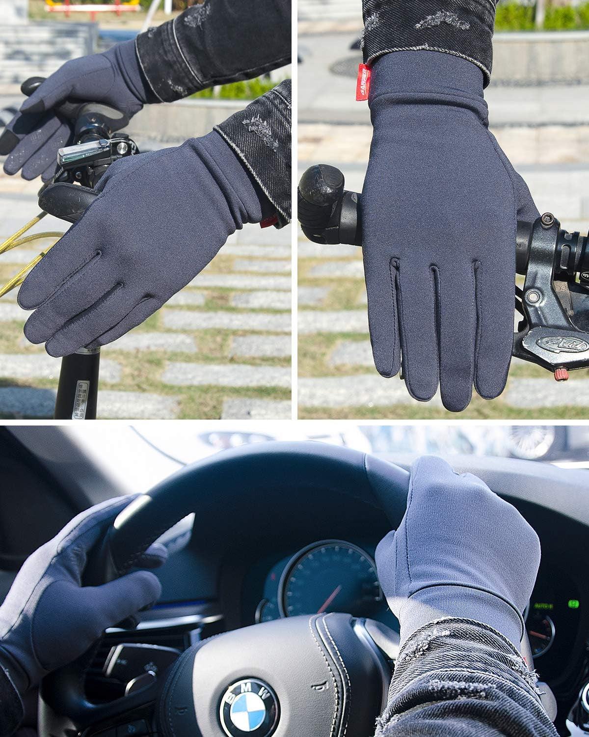 Running Sports Gloves Compression Lightweight Windproof Anti-Slip Touchscreen Warm Liner Cycling Work Gloves Men Women