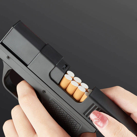 Pistol Lighter Torch Gas Gun Lighters Cigarette Case 10 PCS Windproof Cigar Cigarette Holder Lighter Unusual Lighter Toys