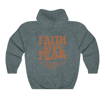 Faith over Fear Hoodie Christian Sweatshirt Trendy Faith Shirt Cute Religious Hooded Preppy Women Christian Sweater Hoodies