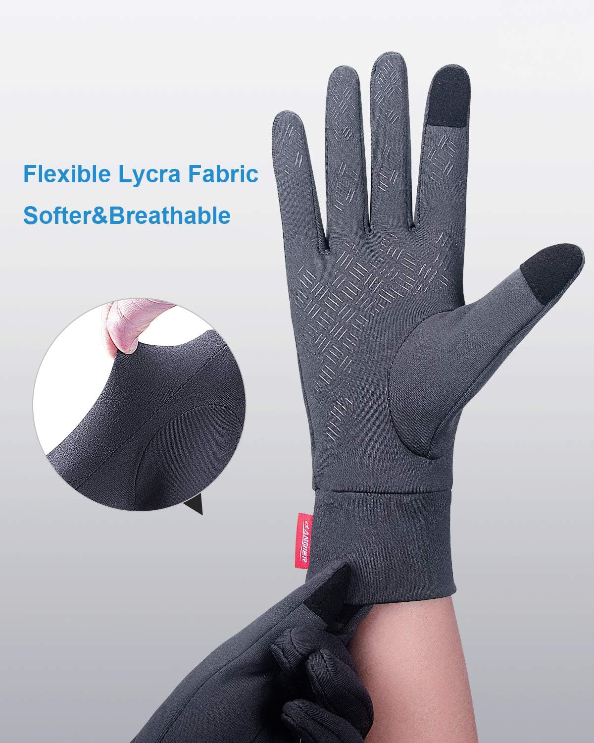 Running Sports Gloves Compression Lightweight Windproof Anti-Slip Touchscreen Warm Liner Cycling Work Gloves Men Women