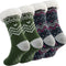 Sock Slippers for Women - 2 Pack Non Slip Socks - Fuzzy Socks Warm Socks with Grippers Sherpa Fleece Lined Thermal