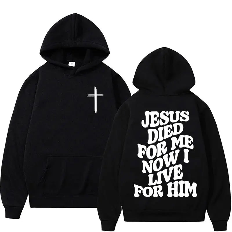 Harajuku Aesthetic Christian Jesus Church Hoodie Bible Verse God Loves You Hooded Men'S Women Vintage Sweatshirts Streetwear Y2K