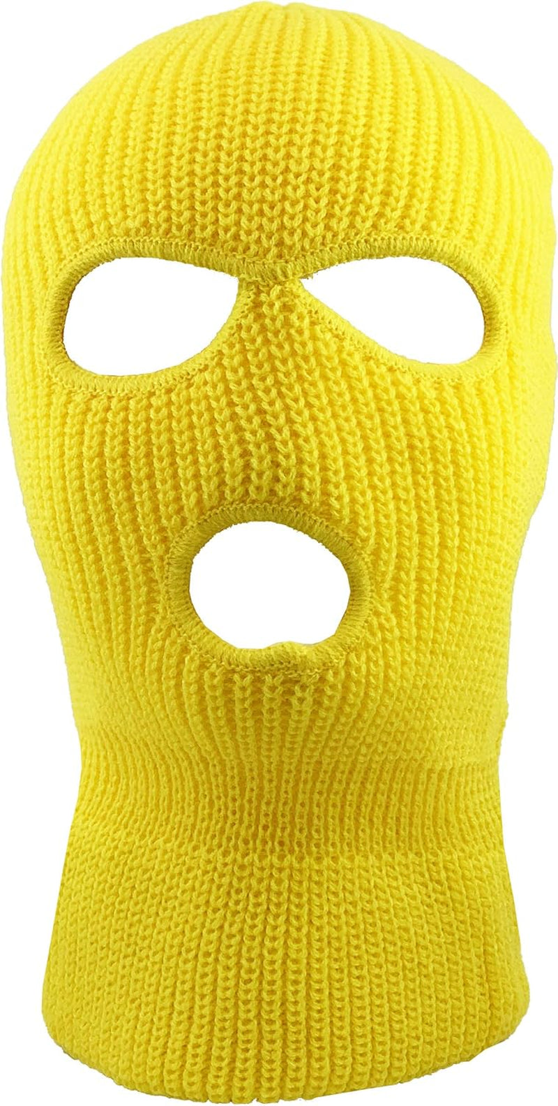 Mens Balaclava Collection Fleece Three Hole Mask Winter Knit Ski Hat Ribbed Beanie Winter