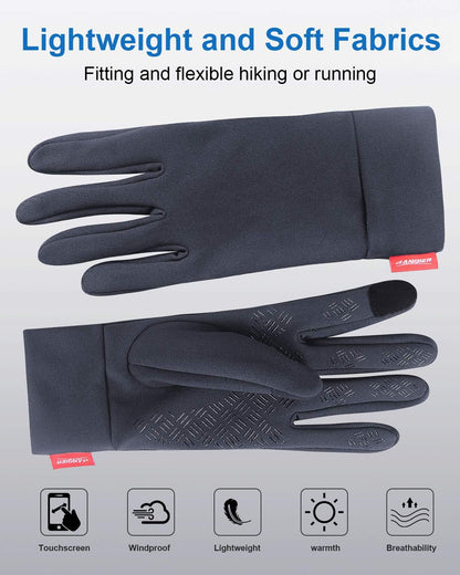 Running Sports Gloves Compression Lightweight Windproof Anti-Slip Touchscreen Warm Liner Cycling Work Gloves Men Women